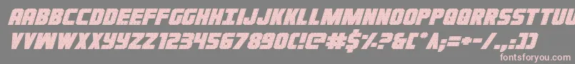 Ironforgeexpandital Font – Pink Fonts on Gray Background