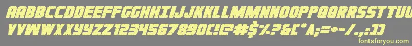 Ironforgeexpandital Font – Yellow Fonts on Gray Background