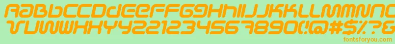 Scifiebi Font – Orange Fonts on Green Background