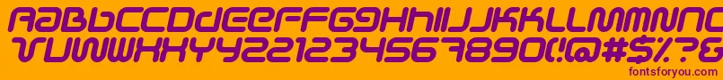 Scifiebi Font – Purple Fonts on Orange Background