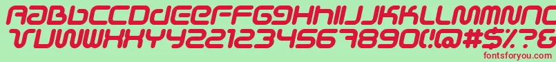 Scifiebi Font – Red Fonts on Green Background