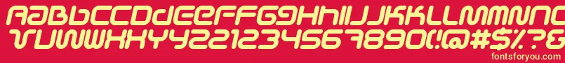 Scifiebi Font – Yellow Fonts on Red Background