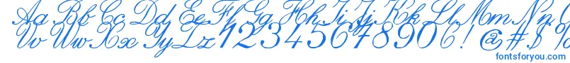 Fonte ZaiItalichandcalligraphy – fontes azuis