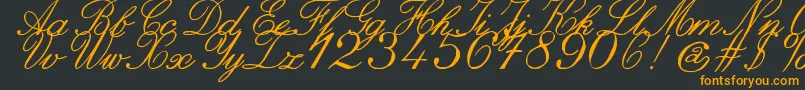 fuente ZaiItalichandcalligraphy – Fuentes Naranjas Sobre Fondo Negro