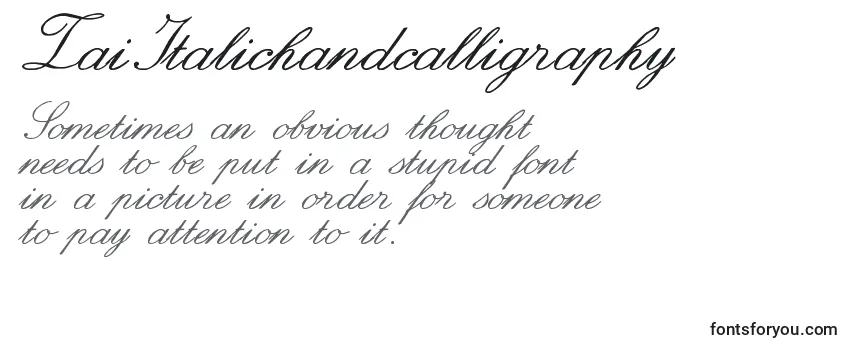 ZaiItalichandcalligraphy Font