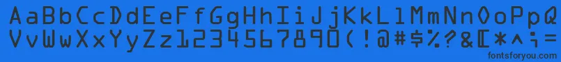 Шрифт OcraLt – чёрные шрифты на синем фоне