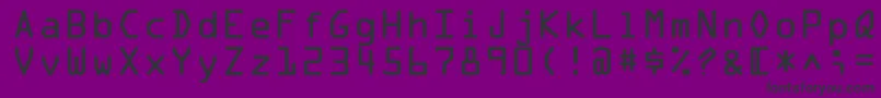 フォントOcraLt – 紫の背景に黒い文字