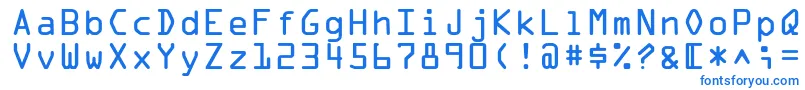 フォントOcraLt – 白い背景に青い文字