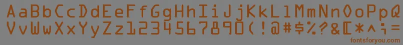 OcraLt Font – Brown Fonts on Gray Background
