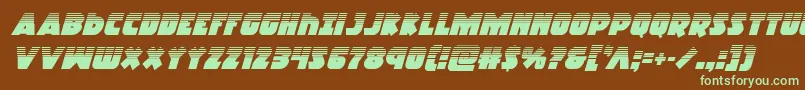 Racketsquadhalfital Font – Green Fonts on Brown Background