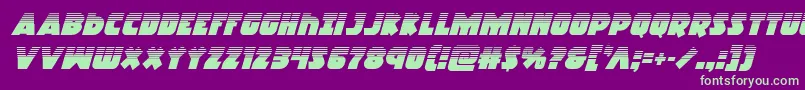 Racketsquadhalfital Font – Green Fonts on Purple Background