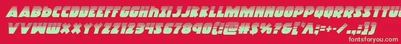 Racketsquadhalfital Font – Green Fonts on Red Background