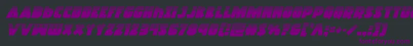 Racketsquadhalfital Font – Purple Fonts on Black Background