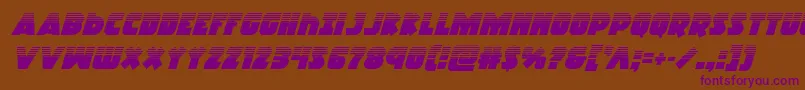 Racketsquadhalfital Font – Purple Fonts on Brown Background