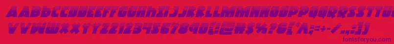 Racketsquadhalfital Font – Purple Fonts on Red Background