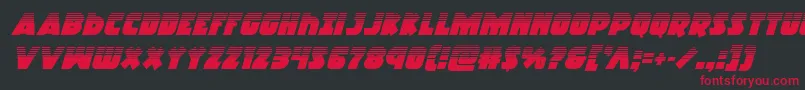 Шрифт Racketsquadhalfital – красные шрифты на чёрном фоне