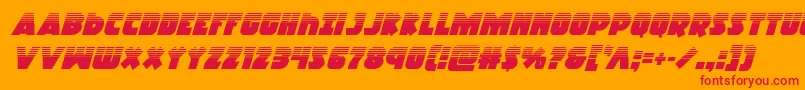 Racketsquadhalfital Font – Red Fonts on Orange Background
