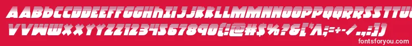 フォントRacketsquadhalfital – 赤い背景に白い文字