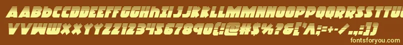 Racketsquadhalfital Font – Yellow Fonts on Brown Background