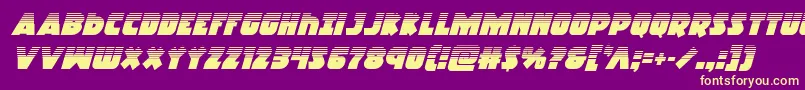 Racketsquadhalfital Font – Yellow Fonts on Purple Background