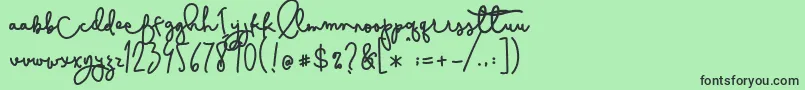 Cestlaisabelly Font – Black Fonts on Green Background