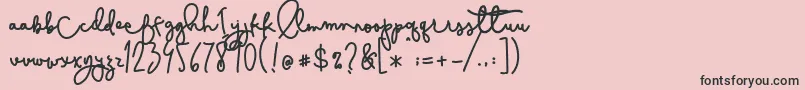 Cestlaisabelly Font – Black Fonts on Pink Background