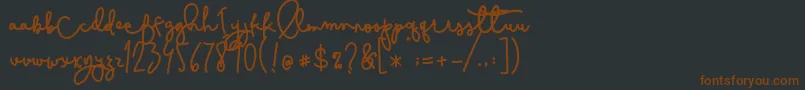 Cestlaisabelly Font – Brown Fonts on Black Background