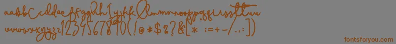 Cestlaisabelly Font – Brown Fonts on Gray Background