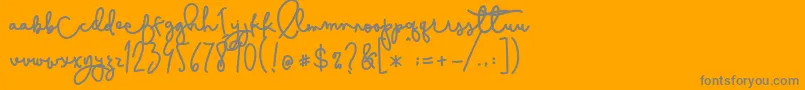Cestlaisabelly Font – Gray Fonts on Orange Background
