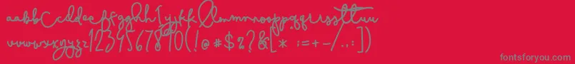 Cestlaisabelly Font – Gray Fonts on Red Background