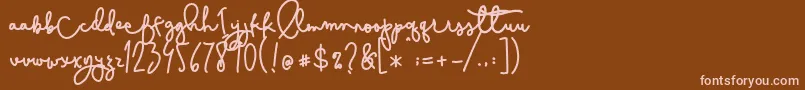Cestlaisabelly Font – Pink Fonts on Brown Background