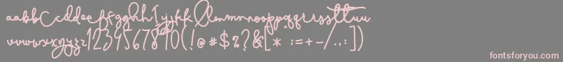 Cestlaisabelly Font – Pink Fonts on Gray Background