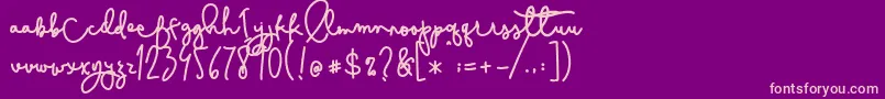 Cestlaisabelly Font – Pink Fonts on Purple Background
