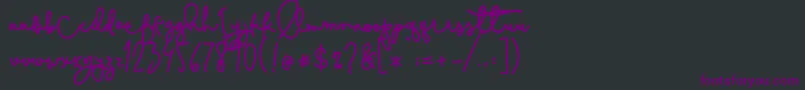 Cestlaisabelly Font – Purple Fonts on Black Background