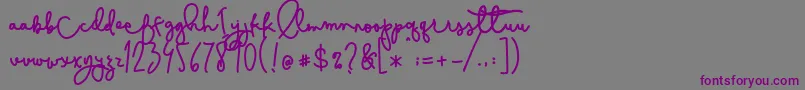 Cestlaisabelly Font – Purple Fonts on Gray Background