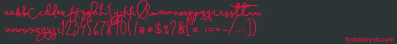 Cestlaisabelly Font – Red Fonts on Black Background