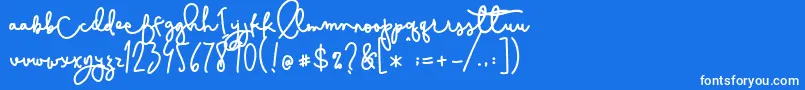 Cestlaisabelly Font – White Fonts on Blue Background