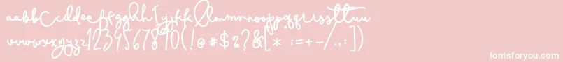 Cestlaisabelly Font – White Fonts on Pink Background