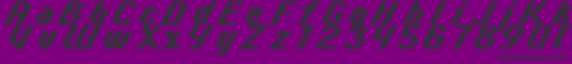 Italic0866-Schriftart – Schwarze Schriften auf violettem Hintergrund
