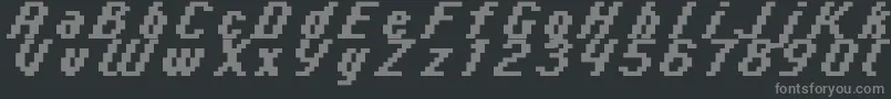 フォントItalic0866 – 黒い背景に灰色の文字