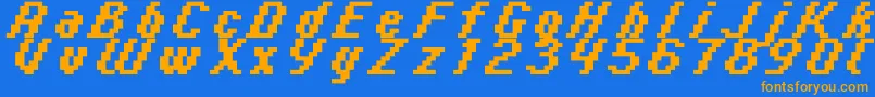 Шрифт Italic0866 – оранжевые шрифты на синем фоне