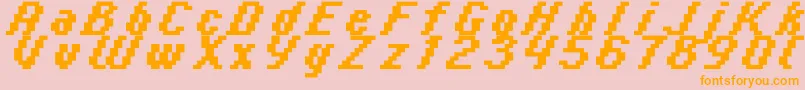 Italic0866 Font – Orange Fonts on Pink Background