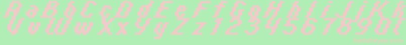 fuente Italic0866 – Fuentes Rosadas Sobre Fondo Verde