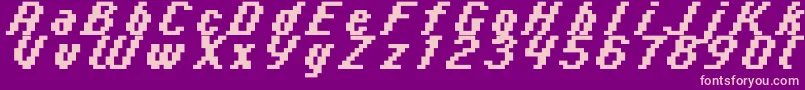 フォントItalic0866 – 紫の背景にピンクのフォント