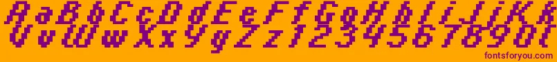 Шрифт Italic0866 – фиолетовые шрифты на оранжевом фоне