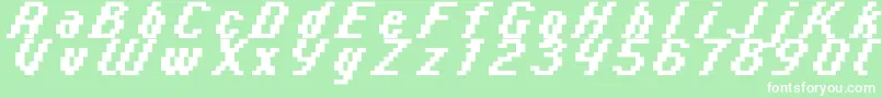 フォントItalic0866 – 緑の背景に白い文字