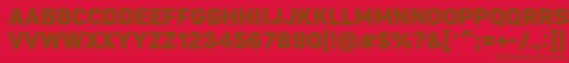 PantonBlackcaps Font – Brown Fonts on Red Background