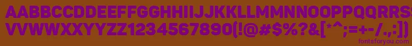 PantonBlackcaps Font – Purple Fonts on Brown Background