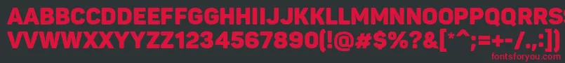 PantonBlackcaps Font – Red Fonts on Black Background