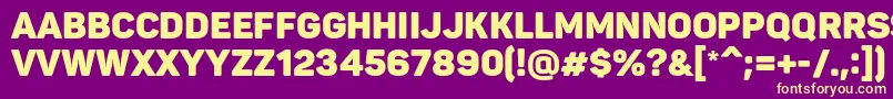 PantonBlackcaps Font – Yellow Fonts on Purple Background